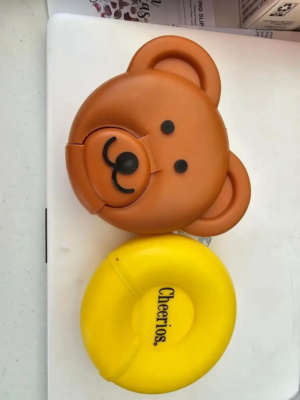Vintage Teddy Grahams Bear Snack Flip Container